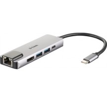 HUB D-LINK USB-C 5 EN 1 CON HDMI / ETHERNET / USB-C ALIMENTADO
