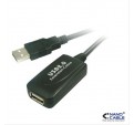 CABLE USB 2.0 PROLONGADOR CON AMPLIFICADOR A/M-A/H 5M NEGRO NANOCABLE