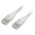 CABLE RED LATIGUILLO RJ45 CAT.6 UTP AWG24,0.5M BLANCO NANOCABLE