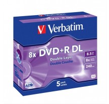 VERBATIM DVD+R DL 8X 5PZ JEWEL CASE      8.5·