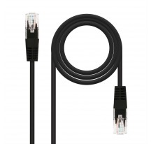 CABLE RED LATIGUILLO RJ45 CAT.6 UTP AWG24, 0.30M NEGRO NANOCABLE