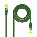 CABLE RED LATIGUILLO RJ45 CAT.6A LSZH SFTP AWG26, 0.30M VERDE NANOCABLE