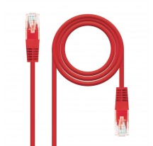 CABLE RED LATIGUILLO RJ45 CAT.6 UTP AWG24, 0.30M ROJO NANOCABLE