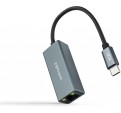 CONVERSOR USB-C A ETHERNET GIGABIT 10/100/1000MBPS 0.15M NANOCABLE ALUMINIO GRIS
