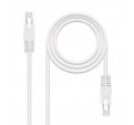 CABLE RED LATIGUILLO RJ45 CAT.6 UTP AWG24, 0.30M BLANCO NANOCABLE