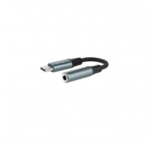 CABLE ADAPTADOR DE USB-C A JACK 3.5, NEGRO/GRIS NANOCABLE