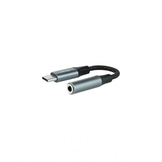 CABLE ADAPTADOR DE USB-C A JACK 3.5, NEGRO/GRIS NANOCABLE
