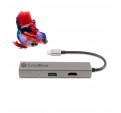 MINI DOCK COOLBOX USB-C a LAN Gigabit, HDMI y 3xUSB3.0 (USB-A).