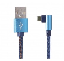 CABLE USB 2.0 A/M-MICRO USB B/M ACODADO 1.8M AZUL JEANS CABLEXPERT
