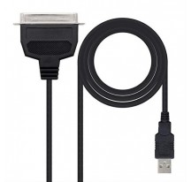CONVERSOR USB IMPRESORA A PARALELO A/M-CN36(IEEE1284)/M 1.5M NEGRO NANOCABLE