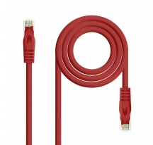 CABLE RED LATIGUILLO RJ45 CAT.6A LSZH UTP AWG24, 0.30M ROJO NANOCABLE