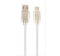 CABLE USB 2.0 3A, TIPO C USB-C/M-A/M 1M BLANCO GEMBIRD