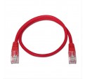 CABLE RED LATIGUILLO RJ45 CAT.6 UTP AWG24,0.5M ROJO NANOCABLE