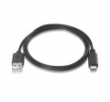 CABLE USB 2.0 3A, TIPO C USB-C/M-A/M 1M NEGRO NANOCABLE