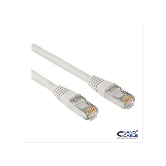 CABLE RED LATIGUILLO RJ45 CAT.6 UTP AWG24,2M GRIS NANOCABLE