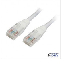 CABLE RED LATIGUILLO RJ45 CAT.6 UTP AWG24,1M BLANCO NANOCABLE